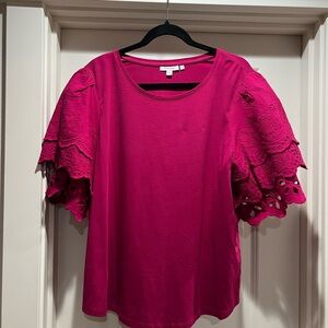 Chico's Pink Ruffled Blouse